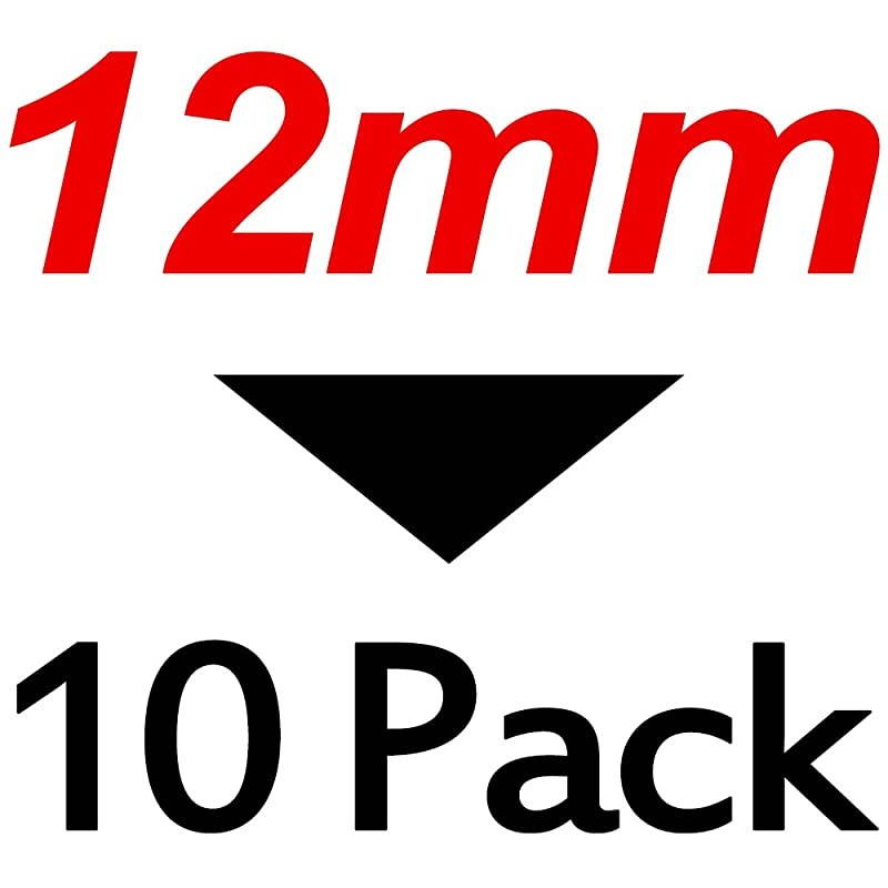 Compatible Label Tape Replacement for Brother TZe Tape 12mm 047 Laminated White P Touch Label Tape TZe231 TZ 231 for Ptouch Label Maker Machine PTD210 PTD600VP PTD400 10 Pack