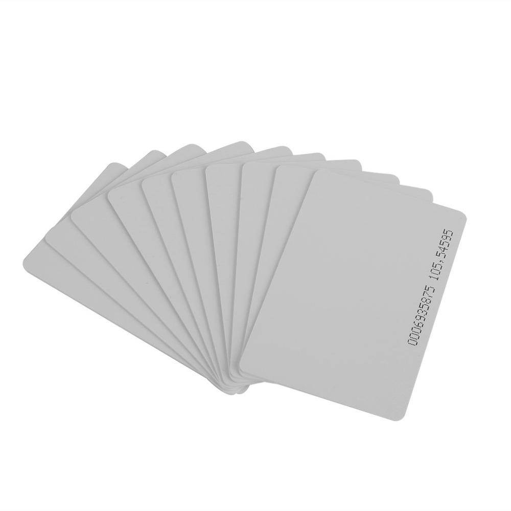 10 Pcs 125KHz EM4100/TK4100 RFID Proximity ID Smart Card 0.85mm Thin Cards for ID And Access Control High Quality