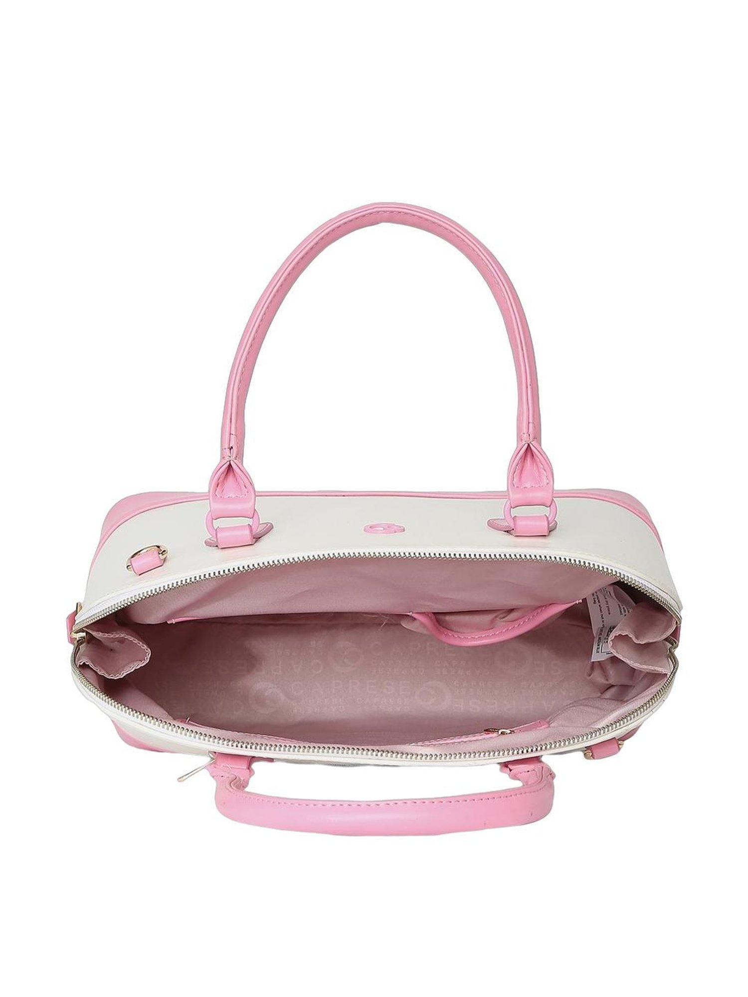 Caprese Aurora Pink Faux Leather Solid Handbag