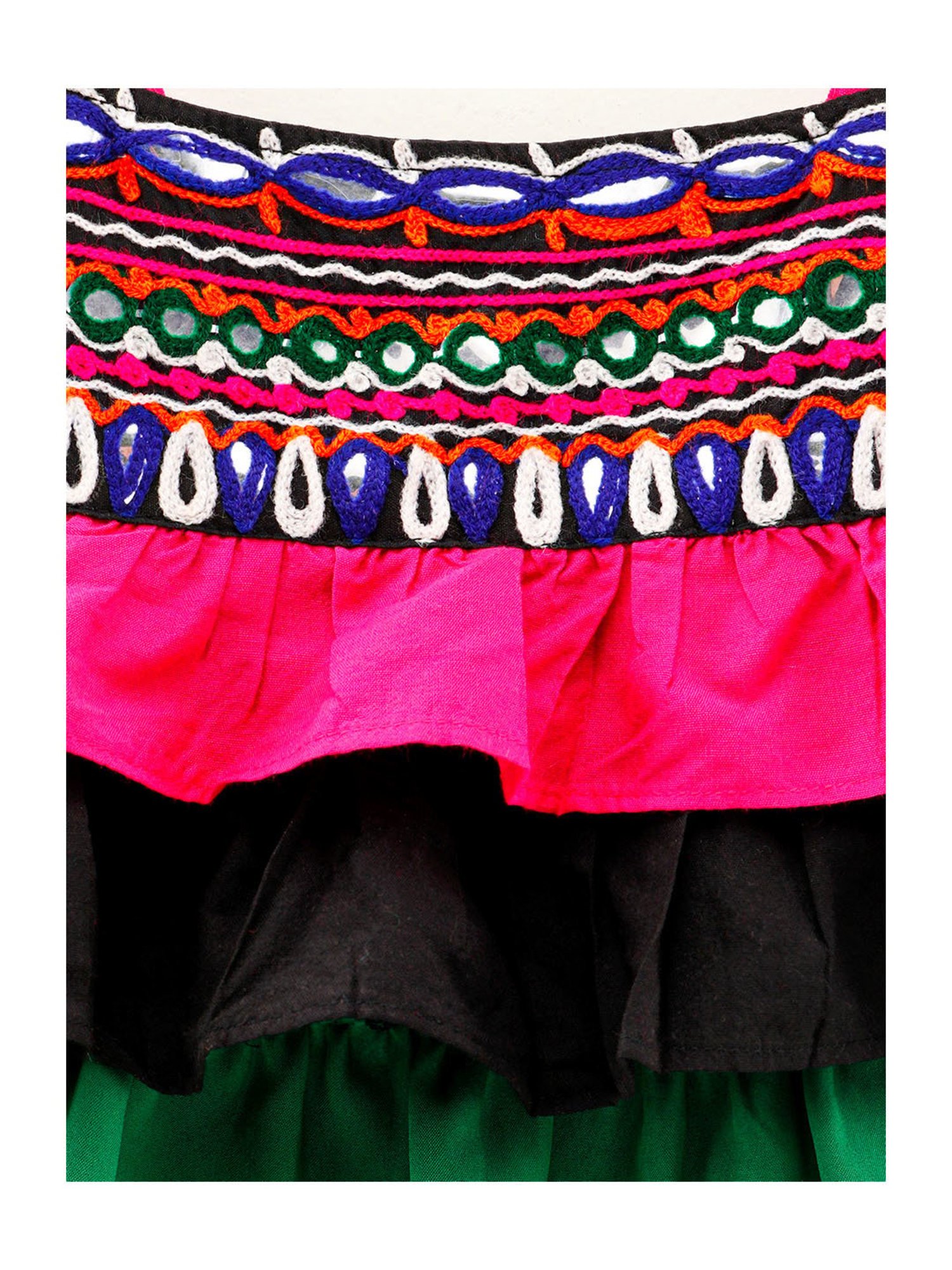 TWISHA Kids Multicolor Embroidered Top with Dhoti