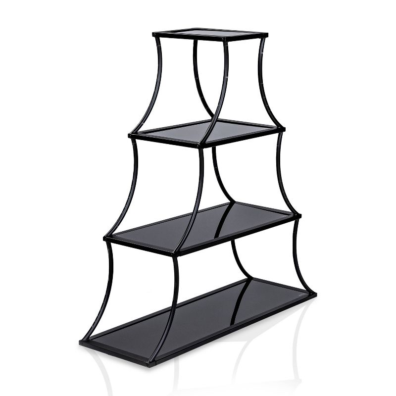 50.63" Kurry 4 Shelves Bookcase Sand Black - miBasics