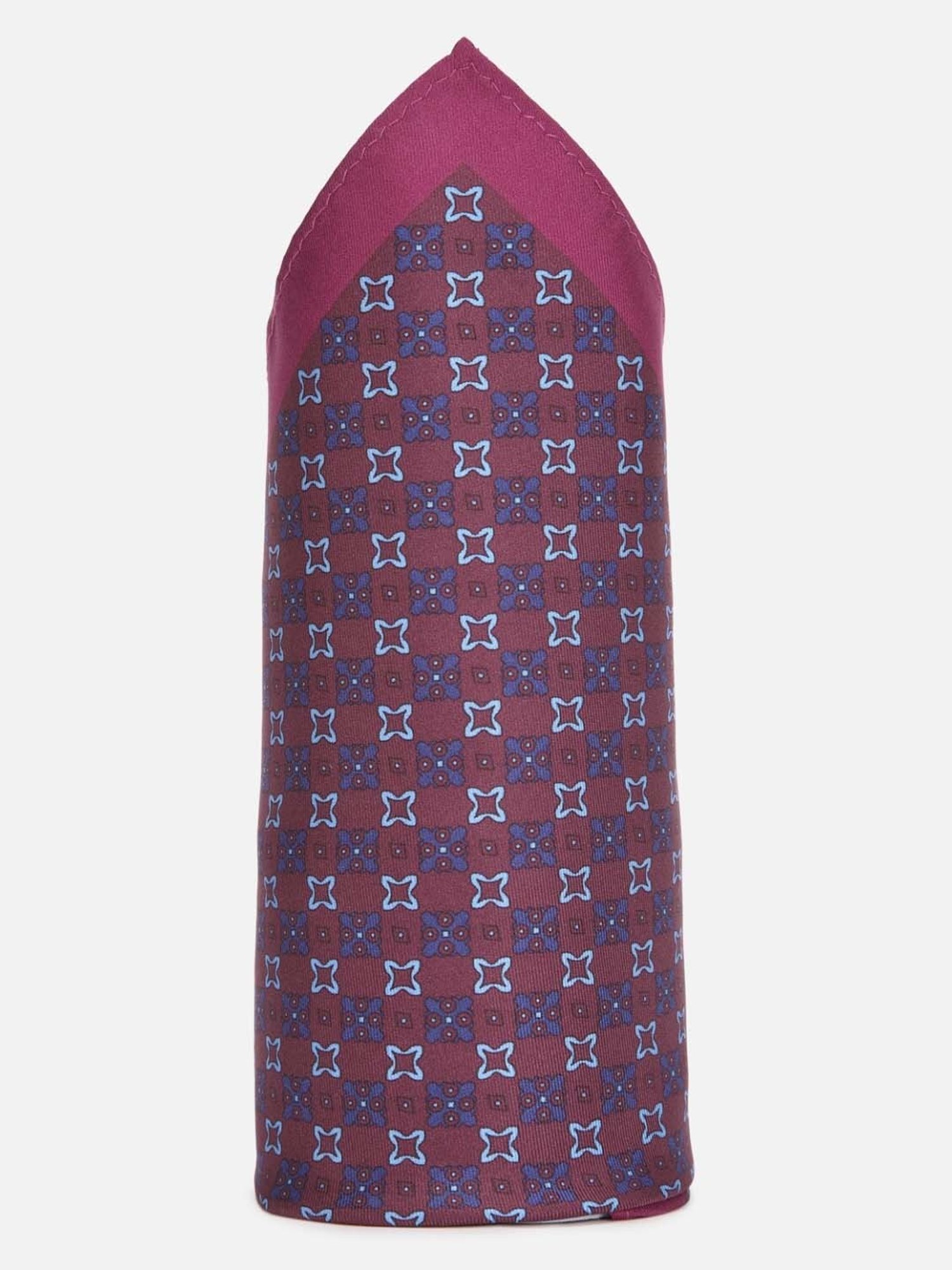 Van Heusen Maroon Printed Pocket Square