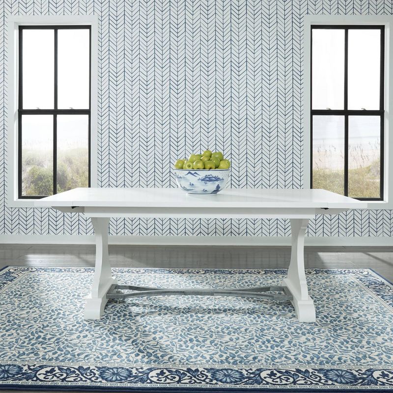 Harbor View II Trestle Extendable Dining Table Linen - Liberty Furniture