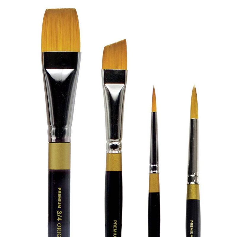 Kingart 4pc Original Gold Paint Brush Set