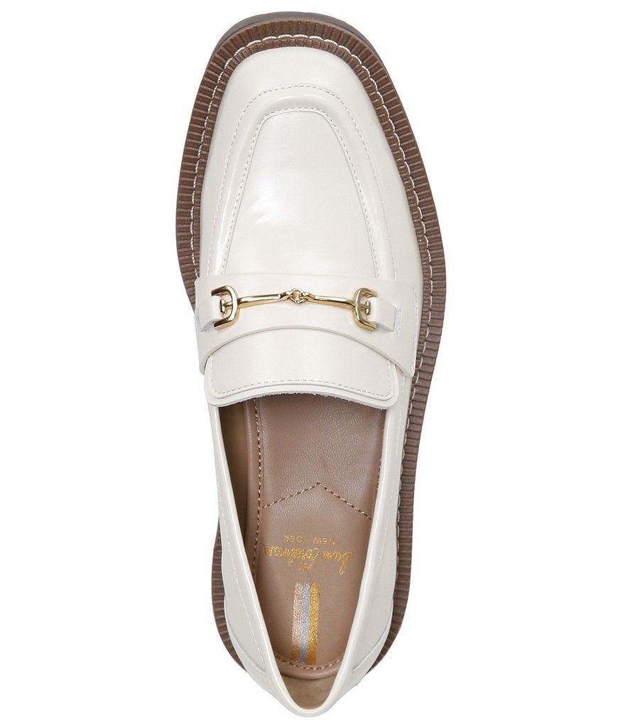 Sam Edelman Laurs Leather Bit Buckle Lug Sole Loafers