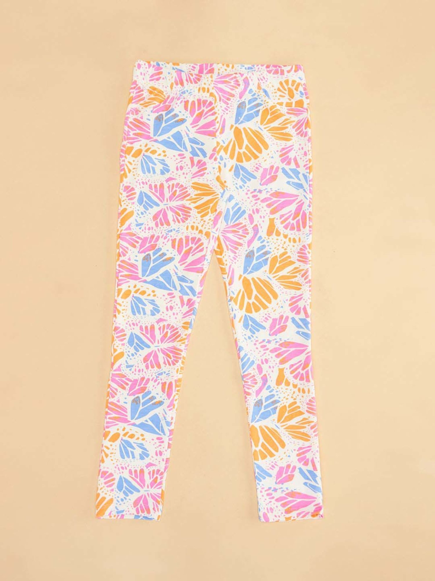 Pantaloons Junior Pink Cotton Embellished Leggings
