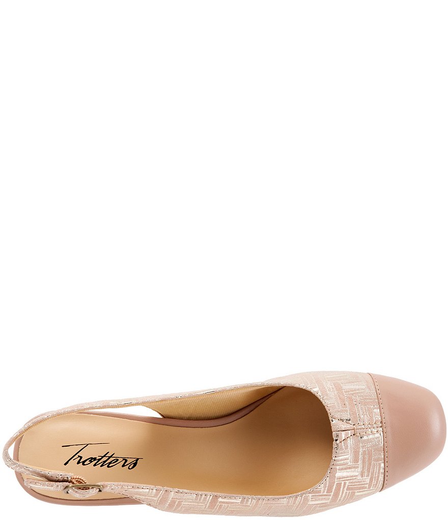 Trotters Dea Woven Print Slingback Pumps