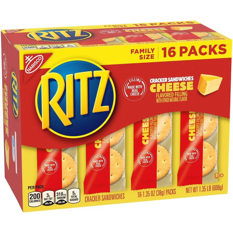 Ritz Cracker Sandwiches with Cheese - Family Size - 16ct/1.35oz