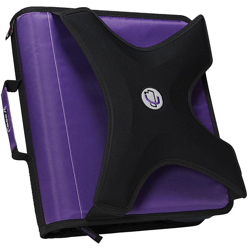 Case-it The X-Hugger Zipper Binder with Tab File, 2 Inch O-Ring, Purple