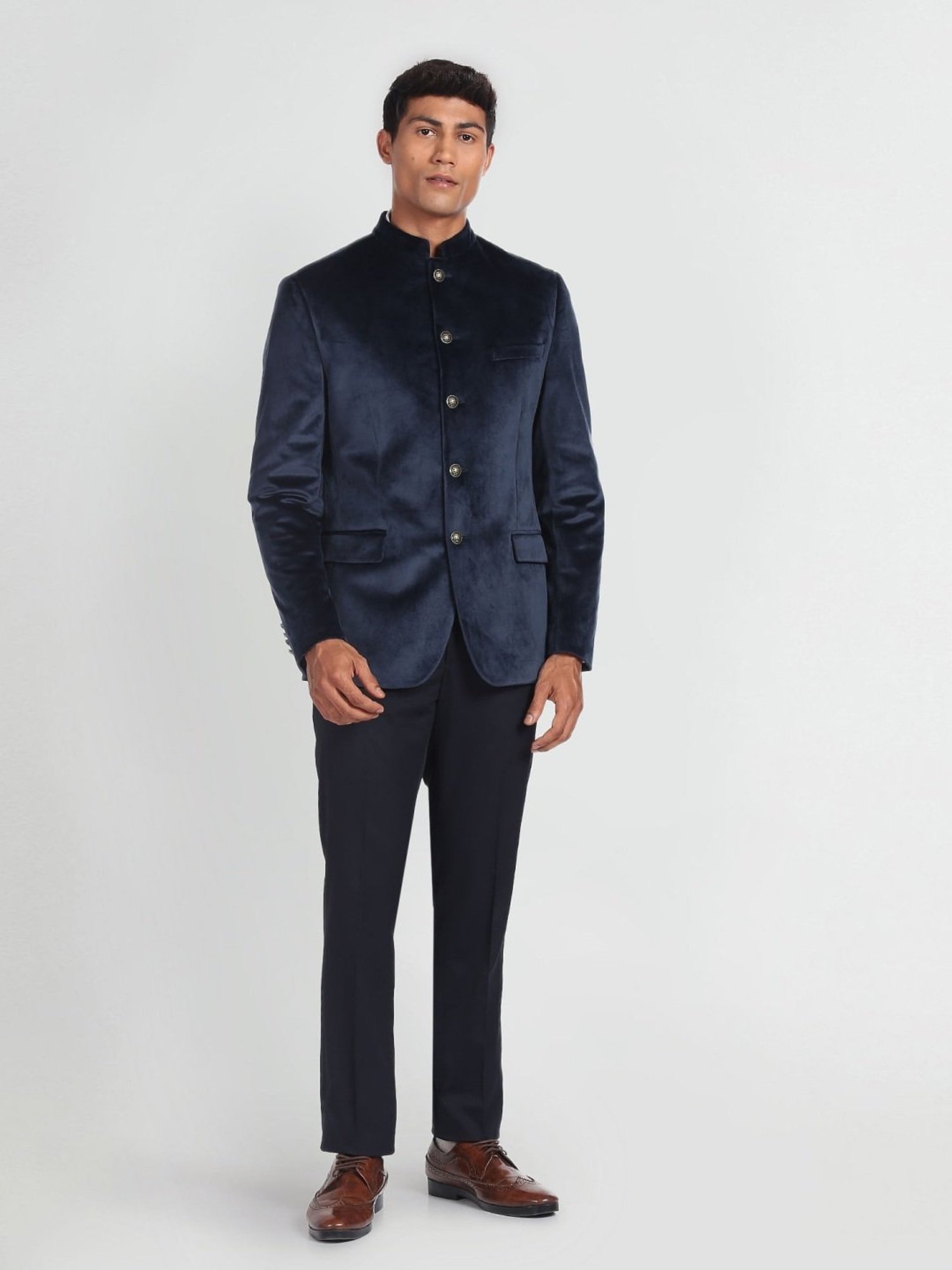 Raymond Brown  Slim Fit Printed Three Piece Suit