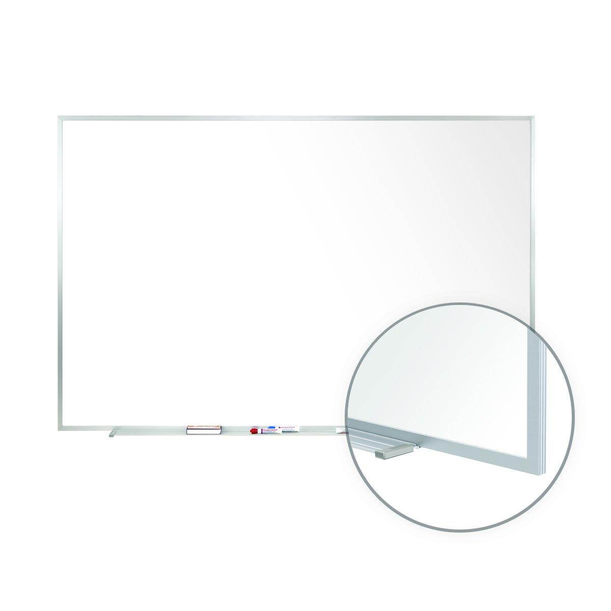 Ghent Magnetic Porcelain Whiteboard with Aluminum Frame 4'H x 5'W M1454