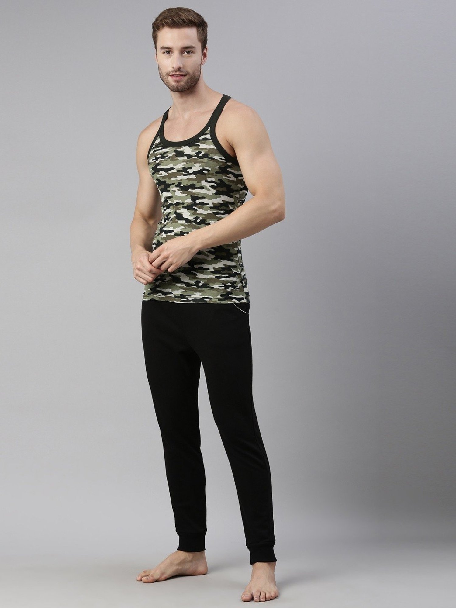 Dixcy Scott Maximus Multi Cotton Regular Fit Printed Vest - Pack Of 3