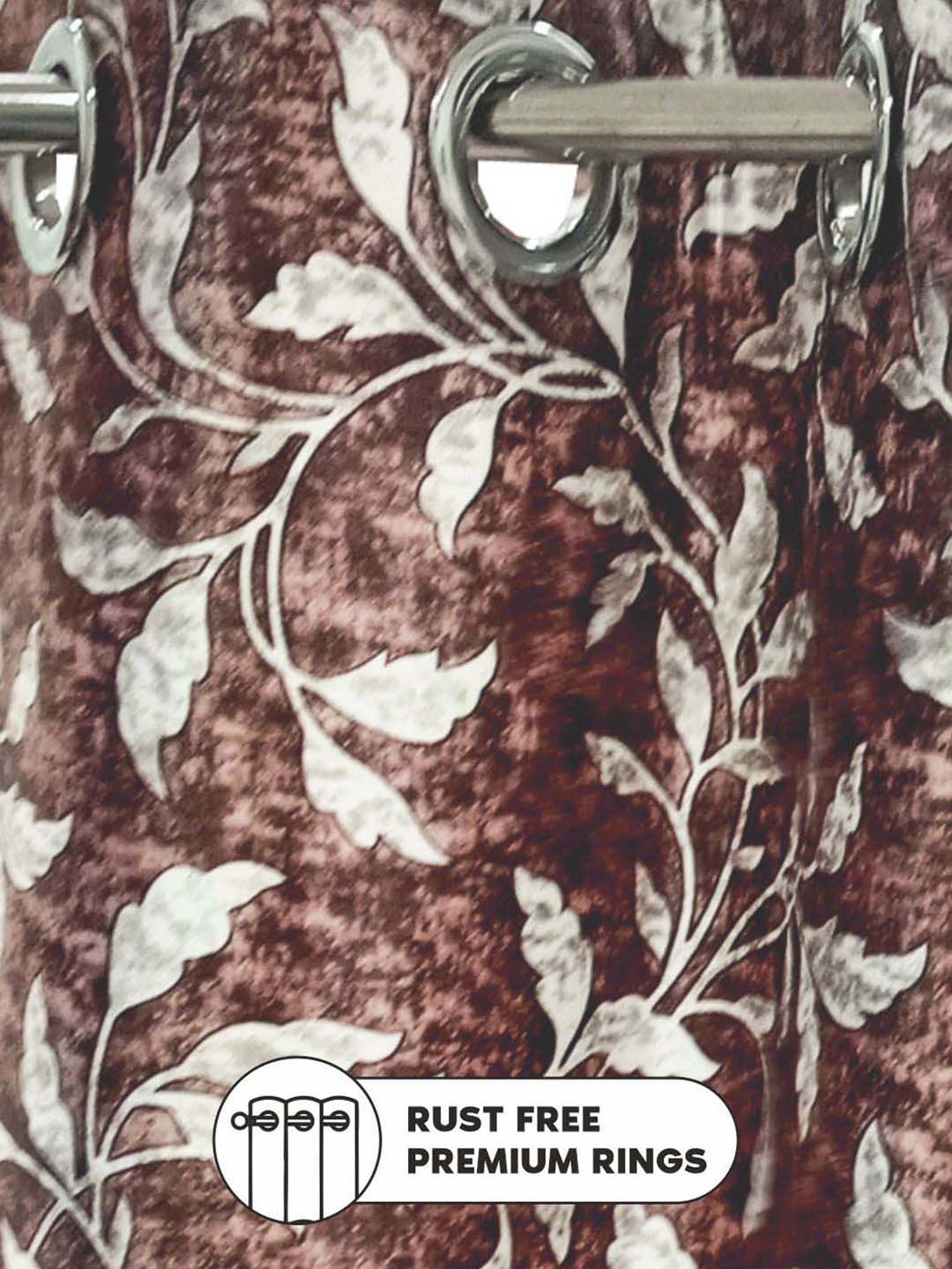 Bianca VILLA C`ESTA Brown Faux Silk 7 Ft. Door Curtain