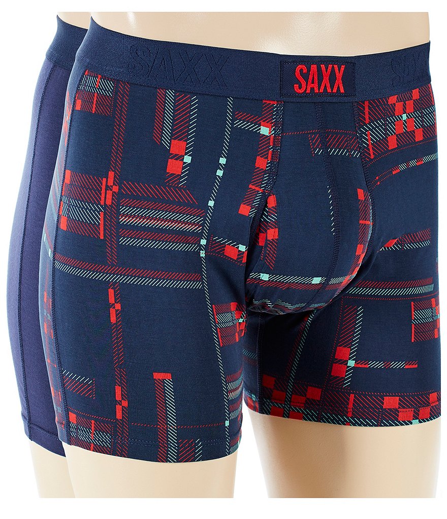 SAXX Pulled Plaid Ultra Boxer Briefs 2-Pack