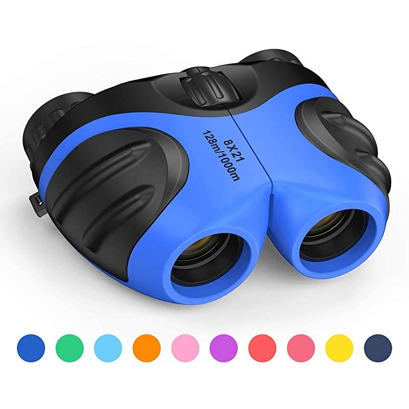 Binoculars for Kids Outdoor Toys for 312 Years Old Kids 8X21 High Resolution Compact Waterproof Bird Watching Foldable Binocular Perfect for TravelCampingHikingBirthday XmasBlue