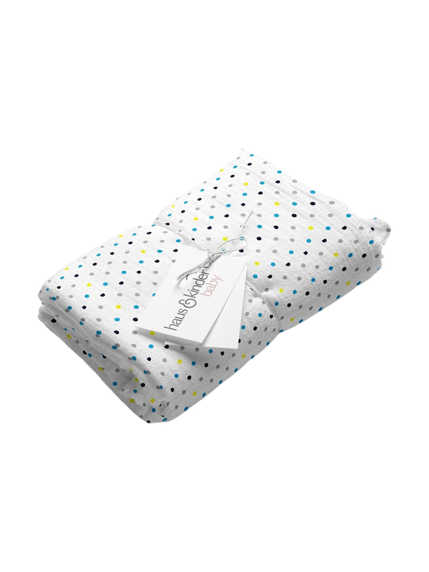 Haus & Kinder Printed Multicolor 40 TC Cotton New Born Swaddle Wrap - Set of 5