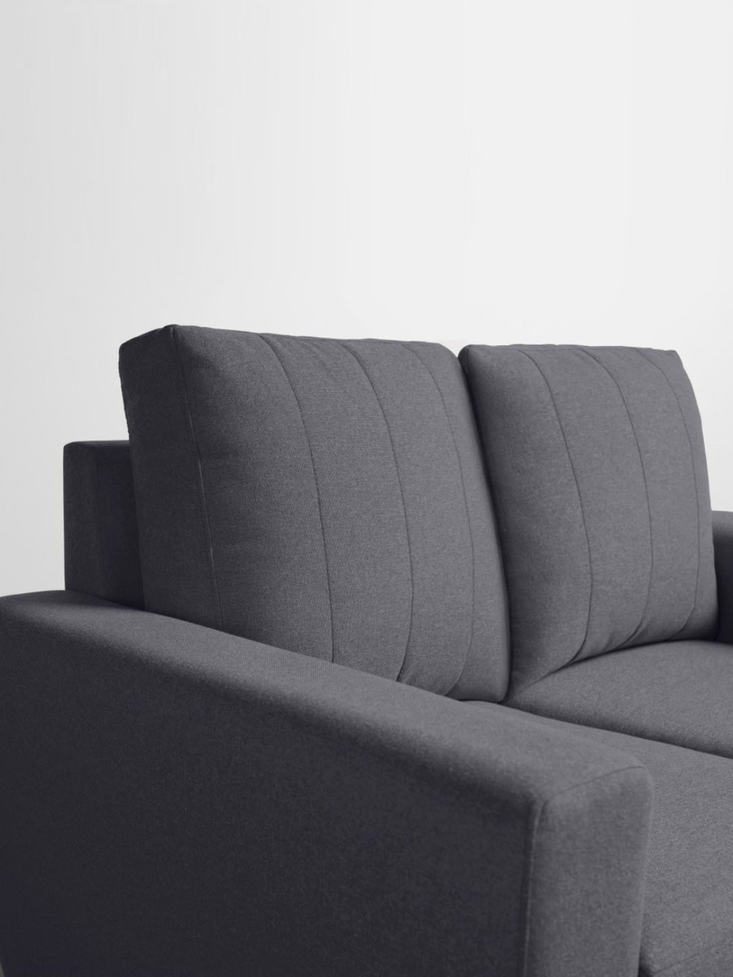 Sleepyhead Bae Stone Grey Fabric 2 Seater Sofa