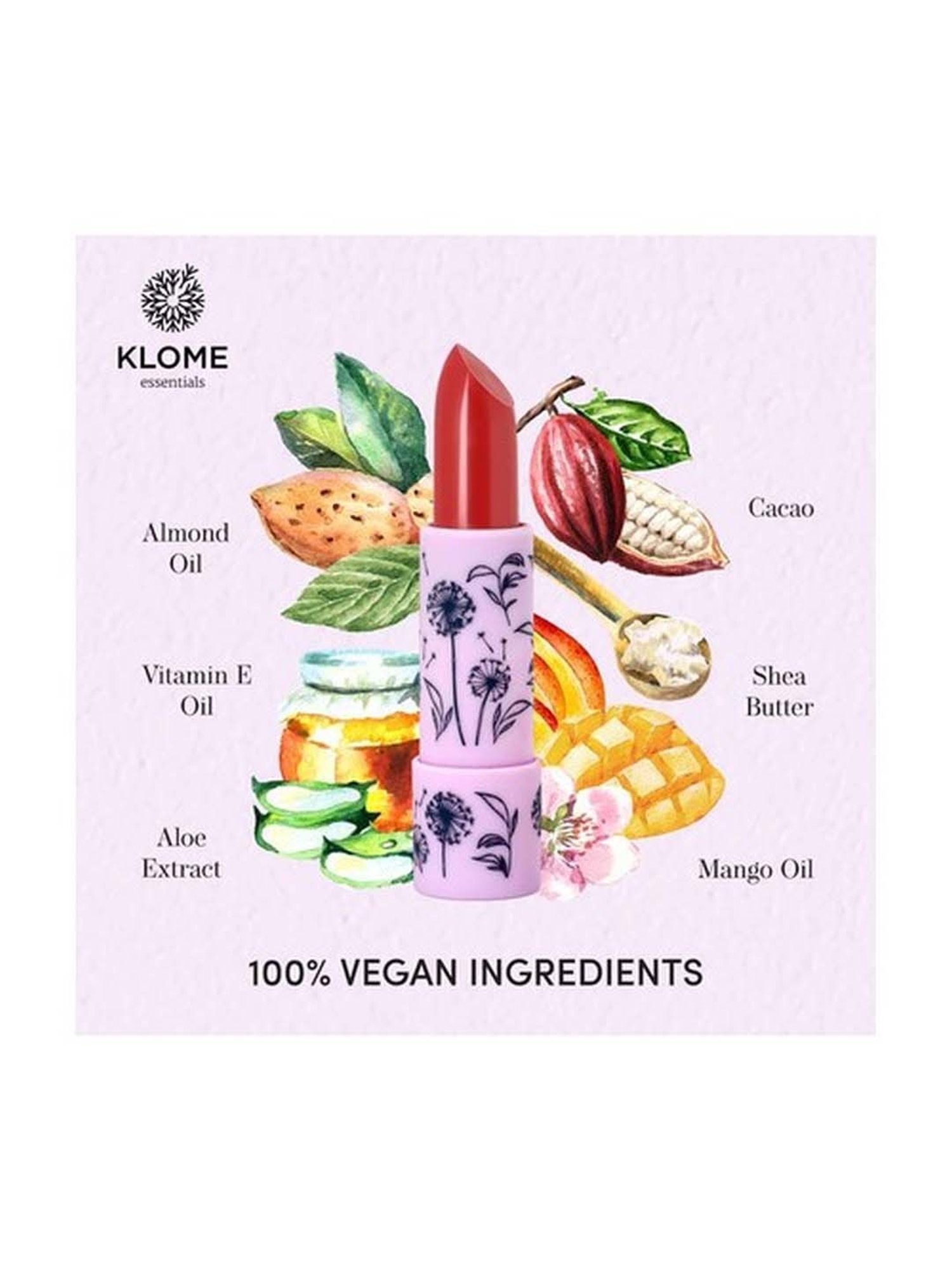 Klome Essentials Lipstick Rustic Red - 4 gm