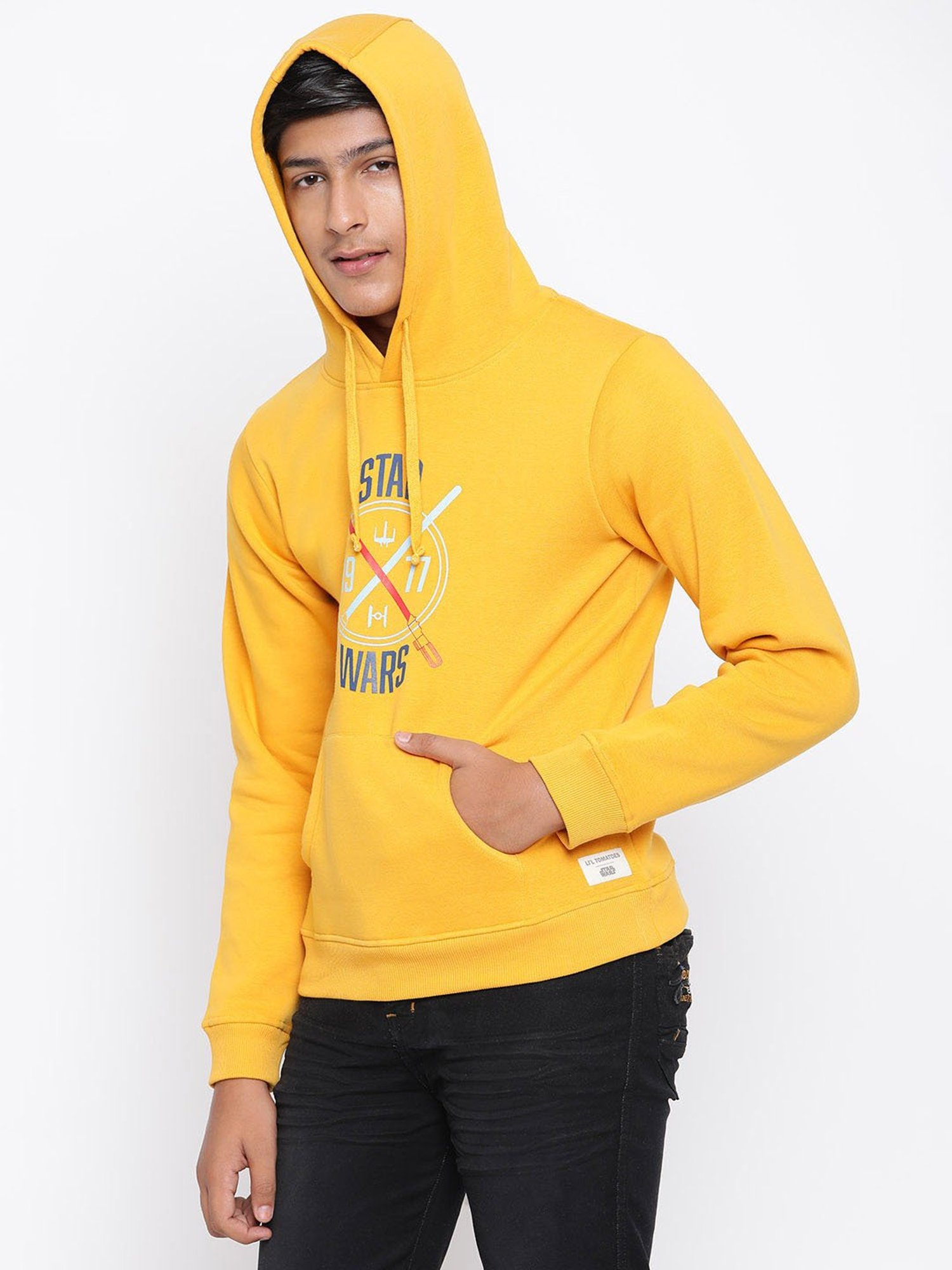 Lil Tomatoes Kids Mustard Printed Full Sleeves Sweatshirt