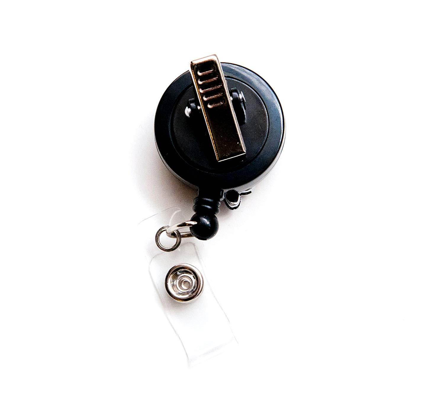 OB Nurse at Your Cervix Badge Reel/ Retractable Badge Reel/ ID Badge Holder (Black)