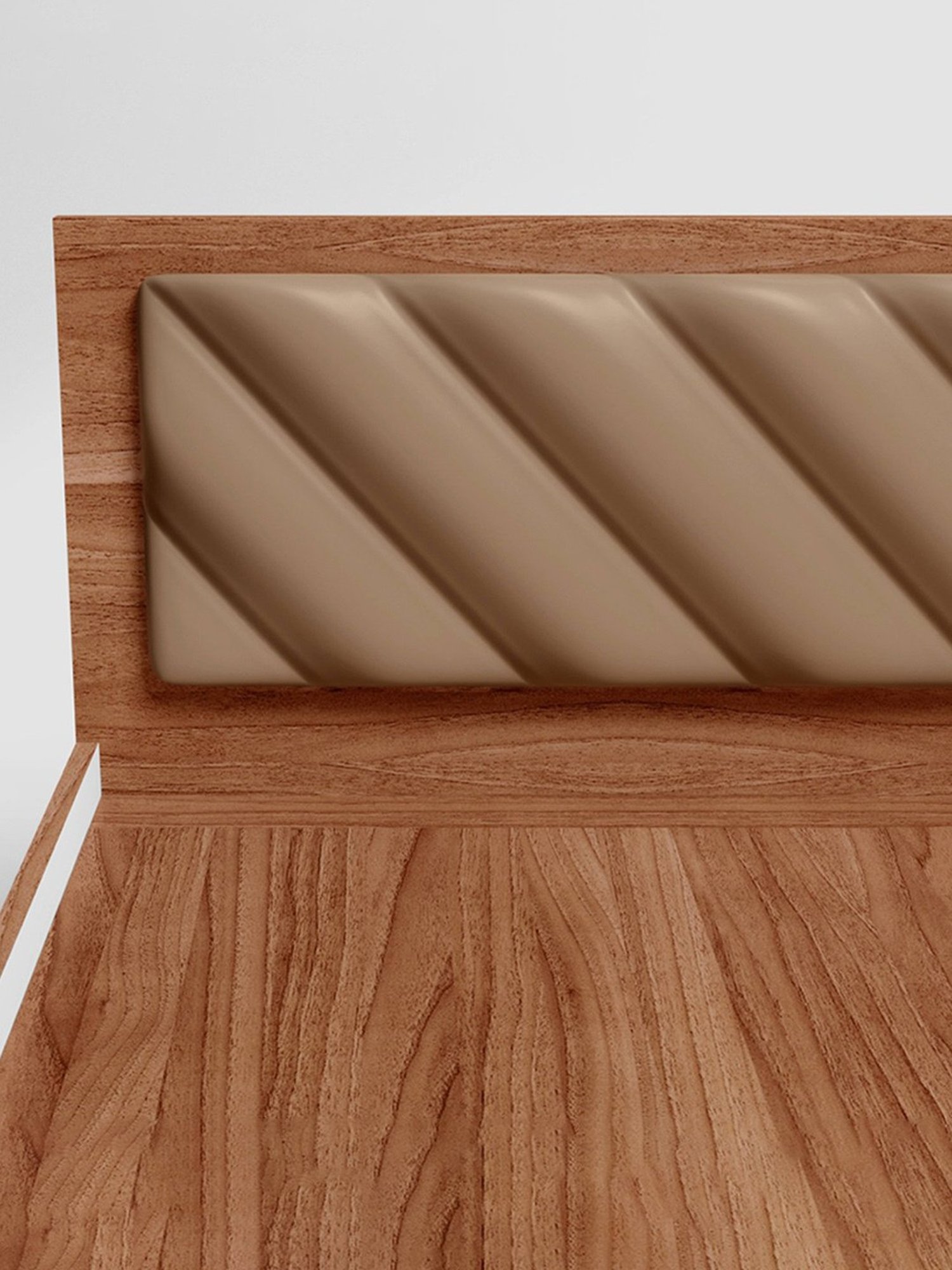 Godrej Interio Alina Walnut Engineered Wood Queen Bed