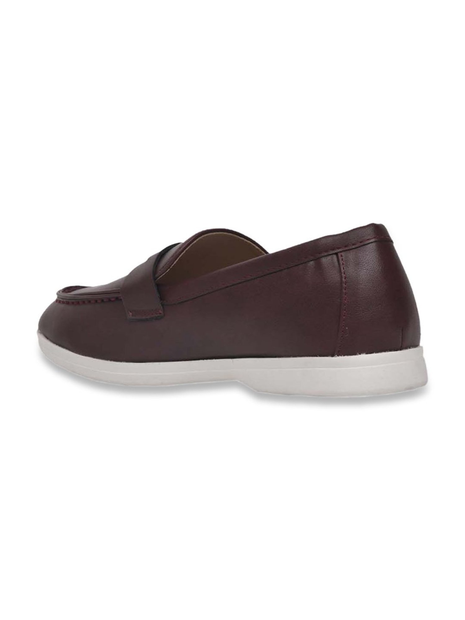 Jove Women's Maroon Casual Loafers