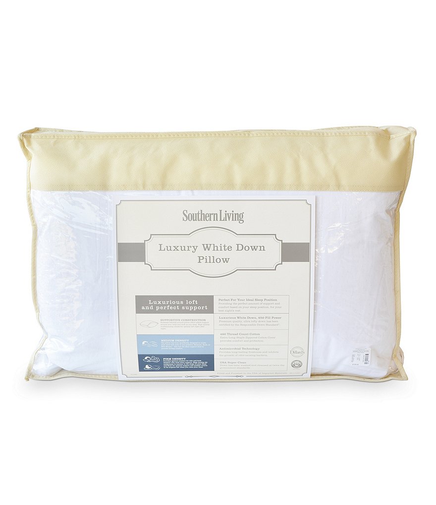 Southern Living Luxury White Down Medium Density Pillow