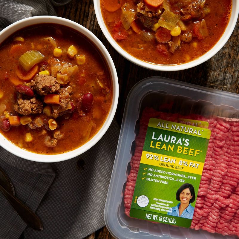 Laura's Lean Beef 92/8 Ground Beef - 1lb