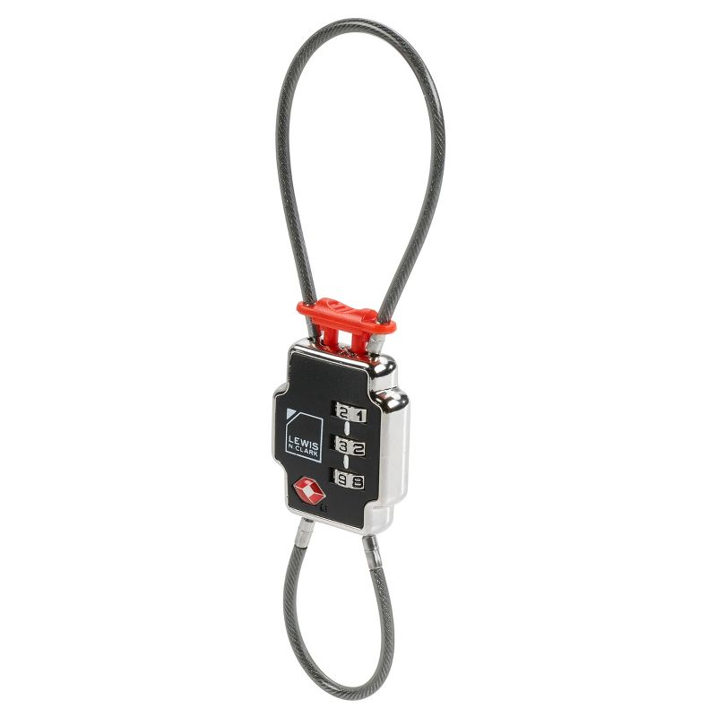 Lewis N. Clark Travel Sentry Lockdown Triple Security Cable Luggage Lock for Travel