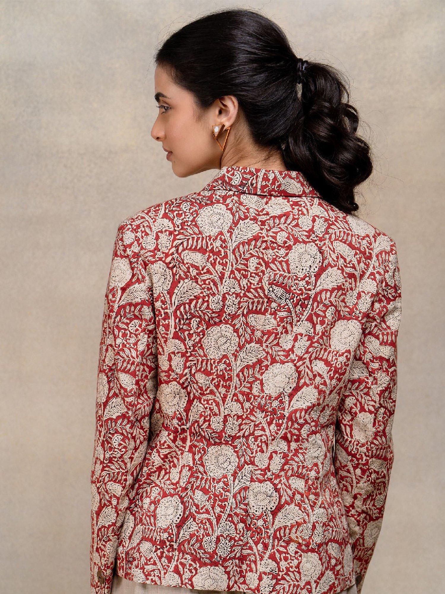 Okhai Red Floral Print Blazer