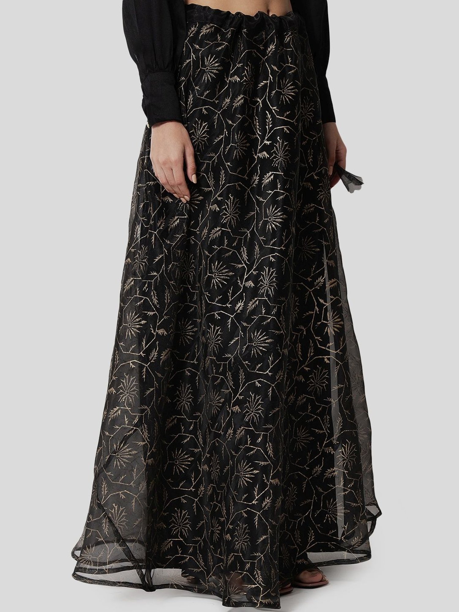 Studiorasa Black Printed Skirt