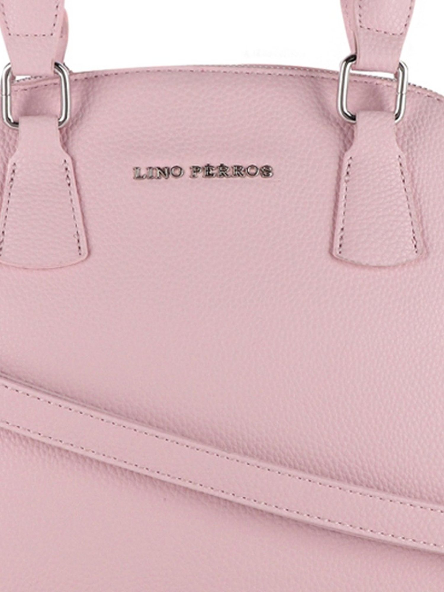 Lino Perros Pink Solid Medium Handbag