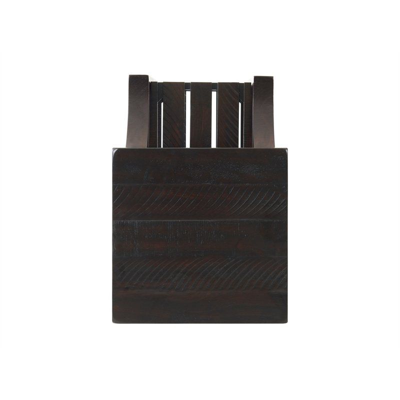 Barn Door Chairside Table with Power Espresso Brown - Martin Svensson Home