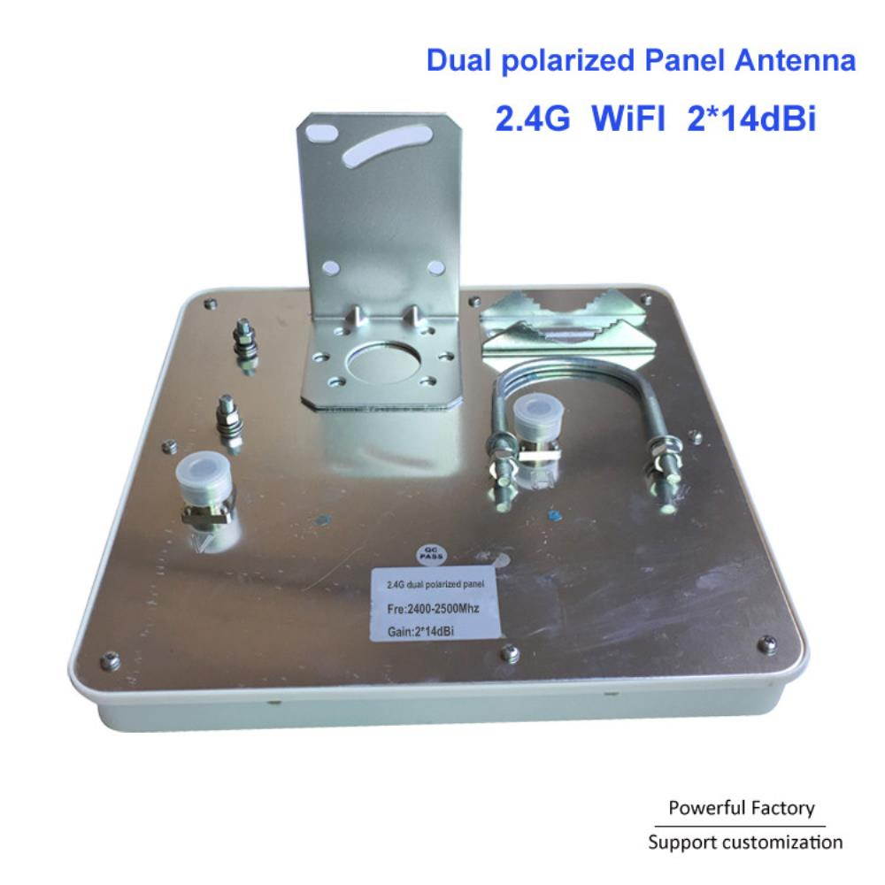 Directional Long distance dual polarized 14dbi external panel antenna 2.4g wifi antenna 1pcs