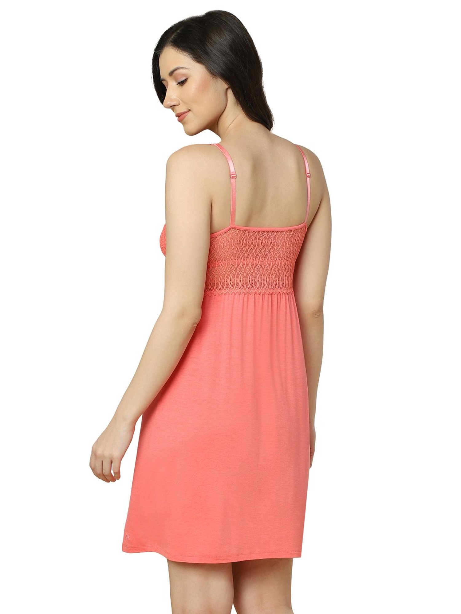 Triumph Orange Lace Pattern Chemise