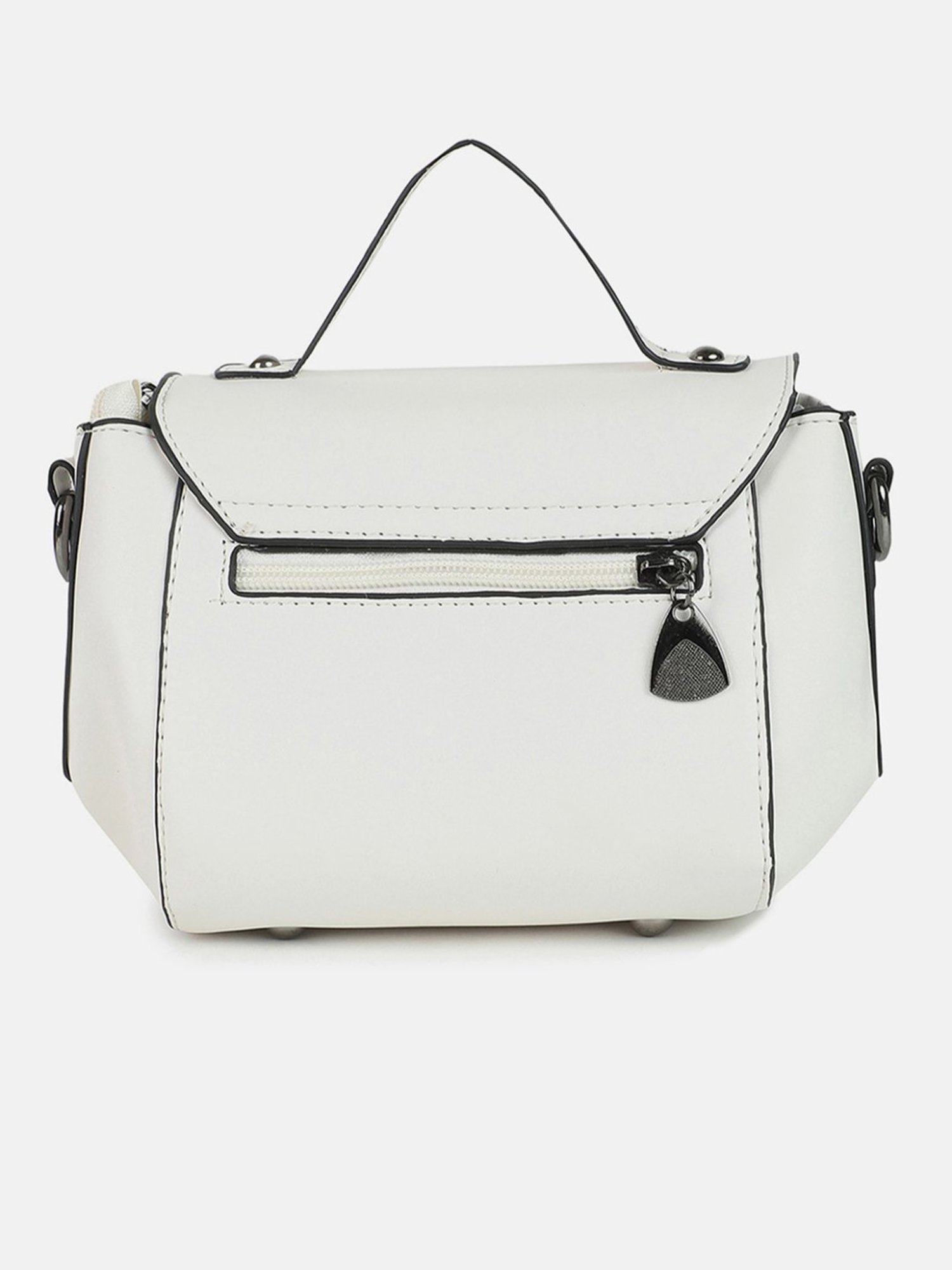 HauteSauce White Medium Handheld Handbag