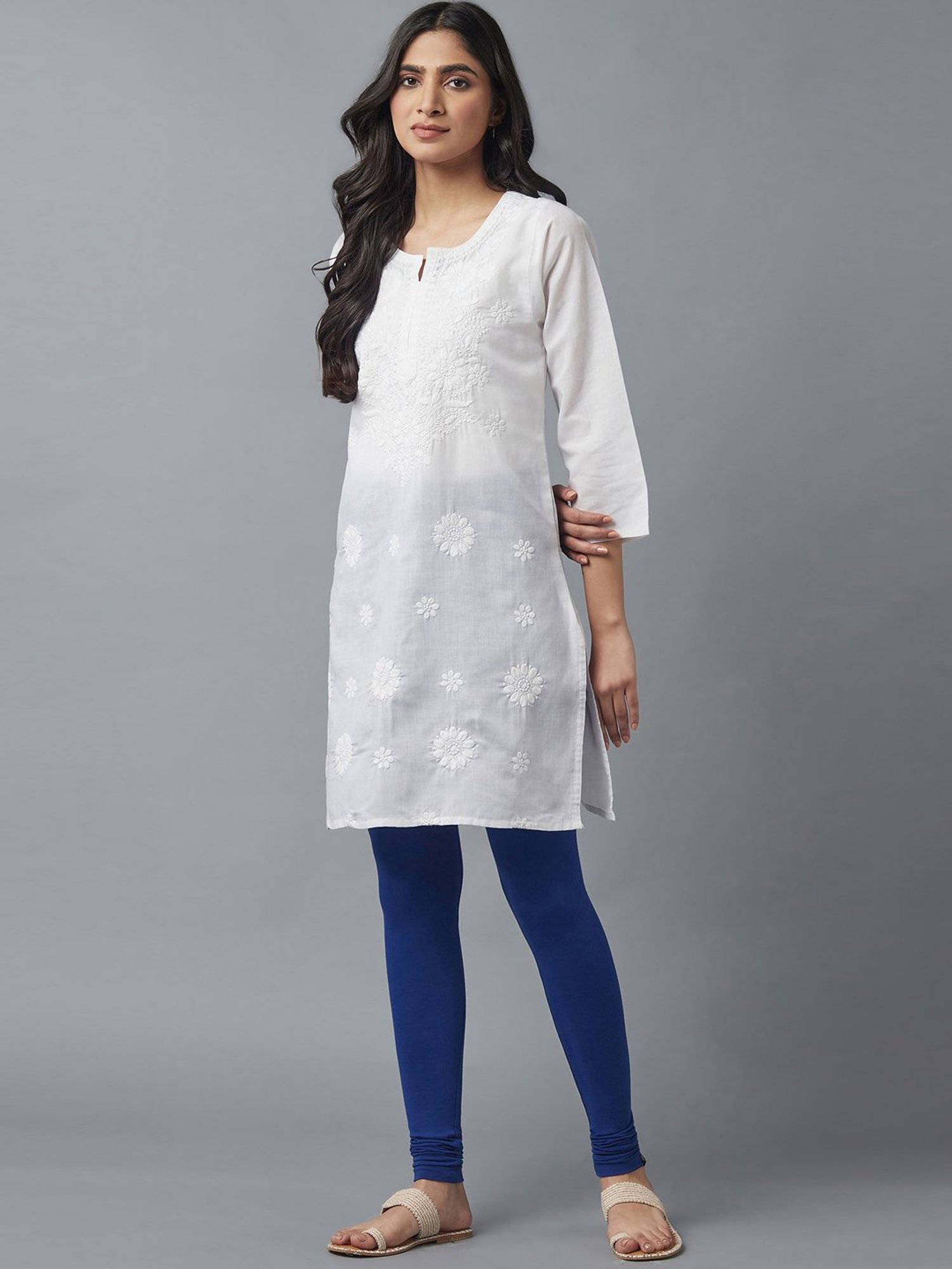 Elleven Blue Plain Churidar