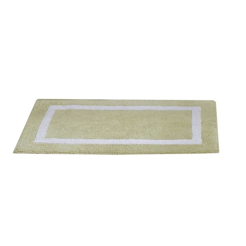 2pc Hotel Collection Bath Rug Set Sage/White - Better Trends