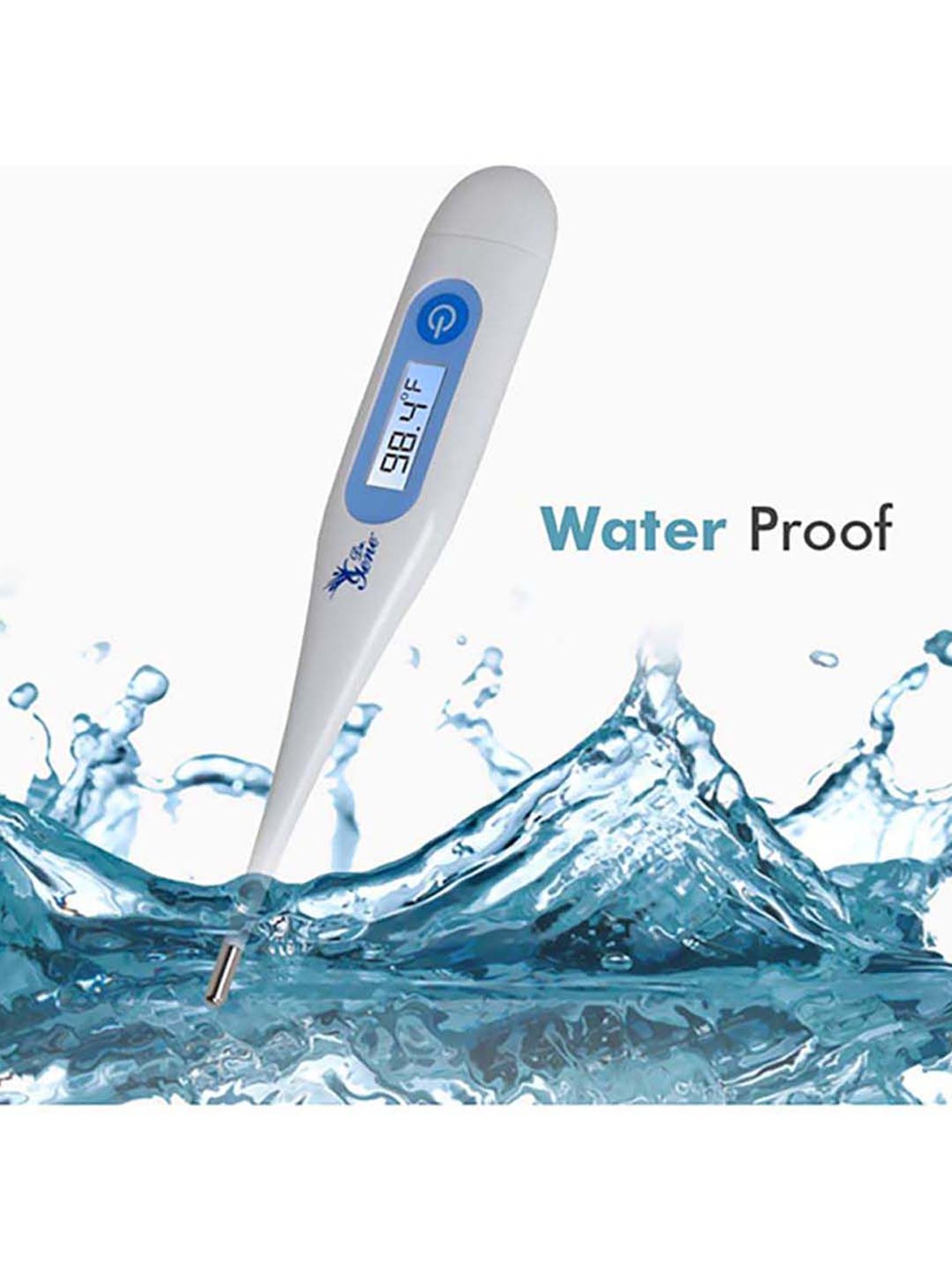 AccuSure MT-32 Waterproof Digital Thermometer (White)