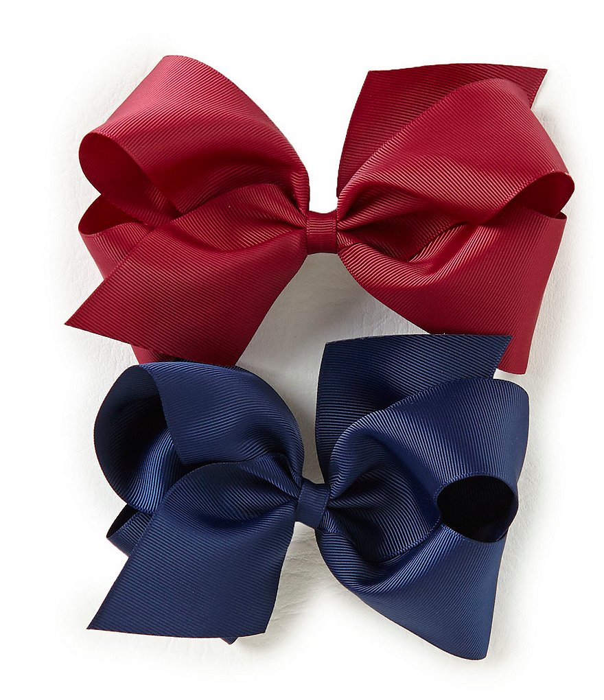 Copper Key Girls Grosgrain King Bows 2-Pack