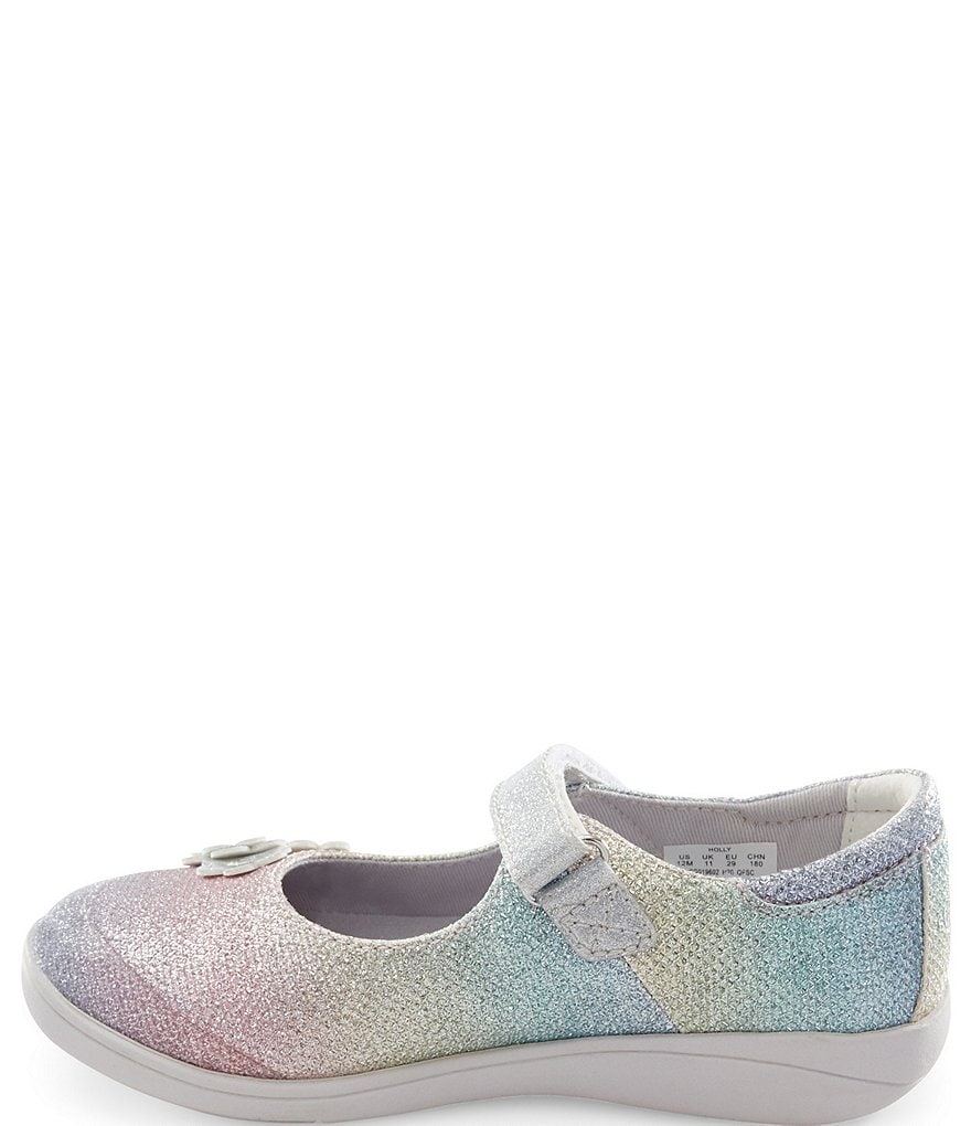 Stride Rite Girl's Holly SR Sparkle Flower Detail Mary Janes (Toddler)