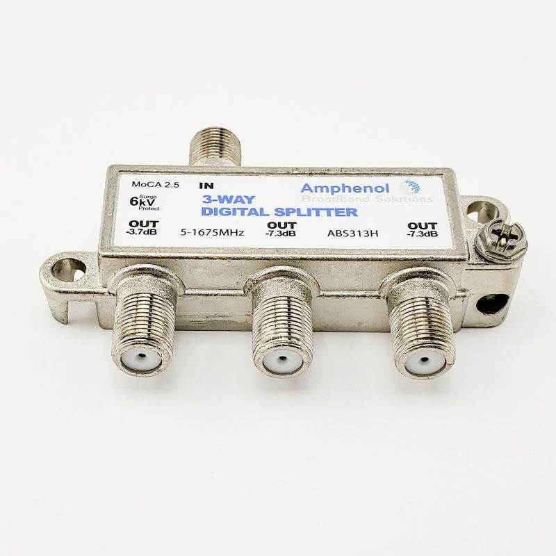 Amphenol 3-Way Digital Splitter MoCA 2.0 ABS313H