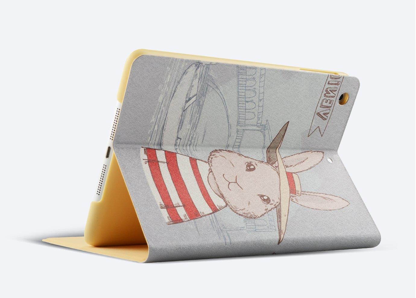 iPad Mini 4 7.9 Inch Case ( A1538 / A1550 ) Cover Premium Shock Proof Ultra Slim Fit Folio Smart Shell Auto Sleep / Wake, Multi-Angle Stand, Lightweight Folio iPad Mini 4 -7.9 Inch 2015 : Bunny Hat