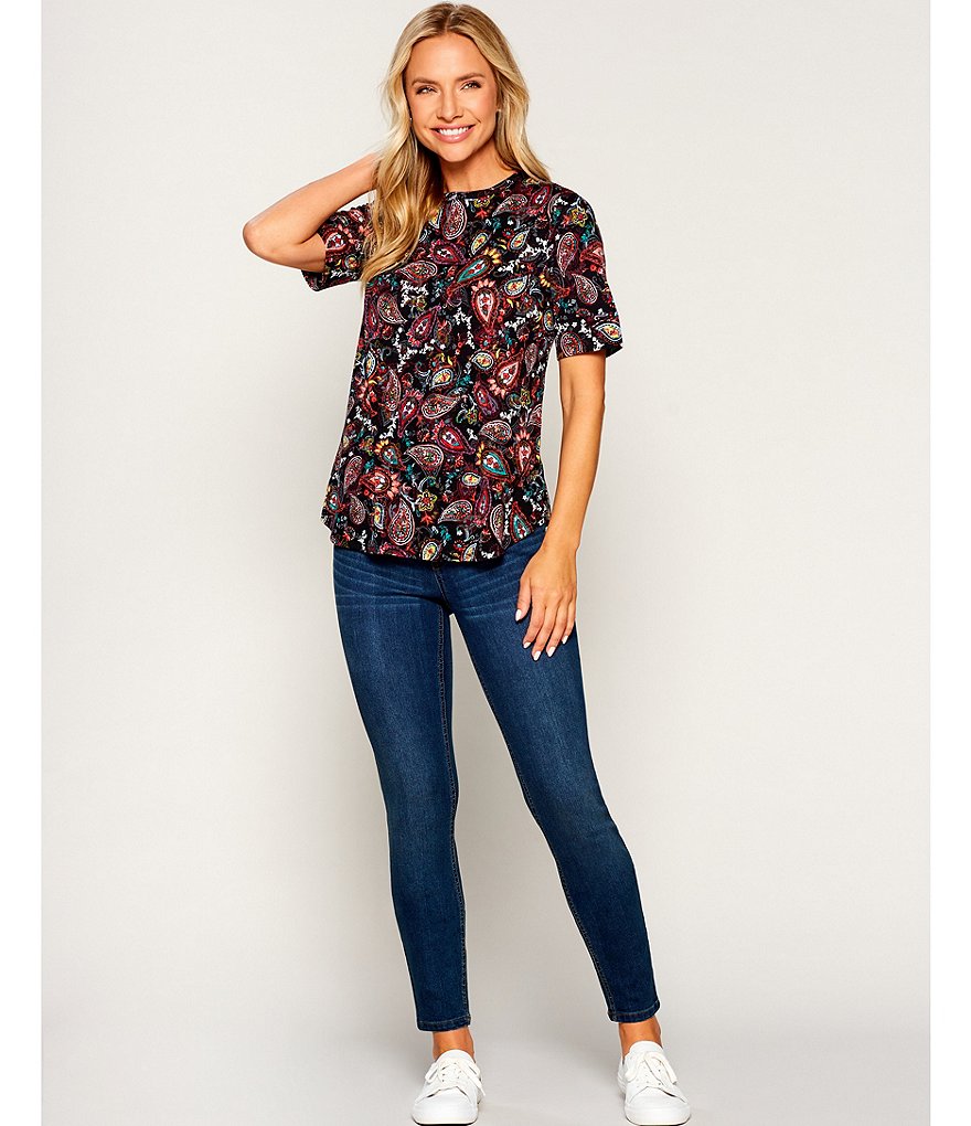 Westbound Petite Size the HIGH RISE fit Skinny Denim Pull-On Pants