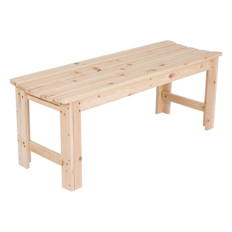 Backless Garden Bench - Natural (4 Feet)