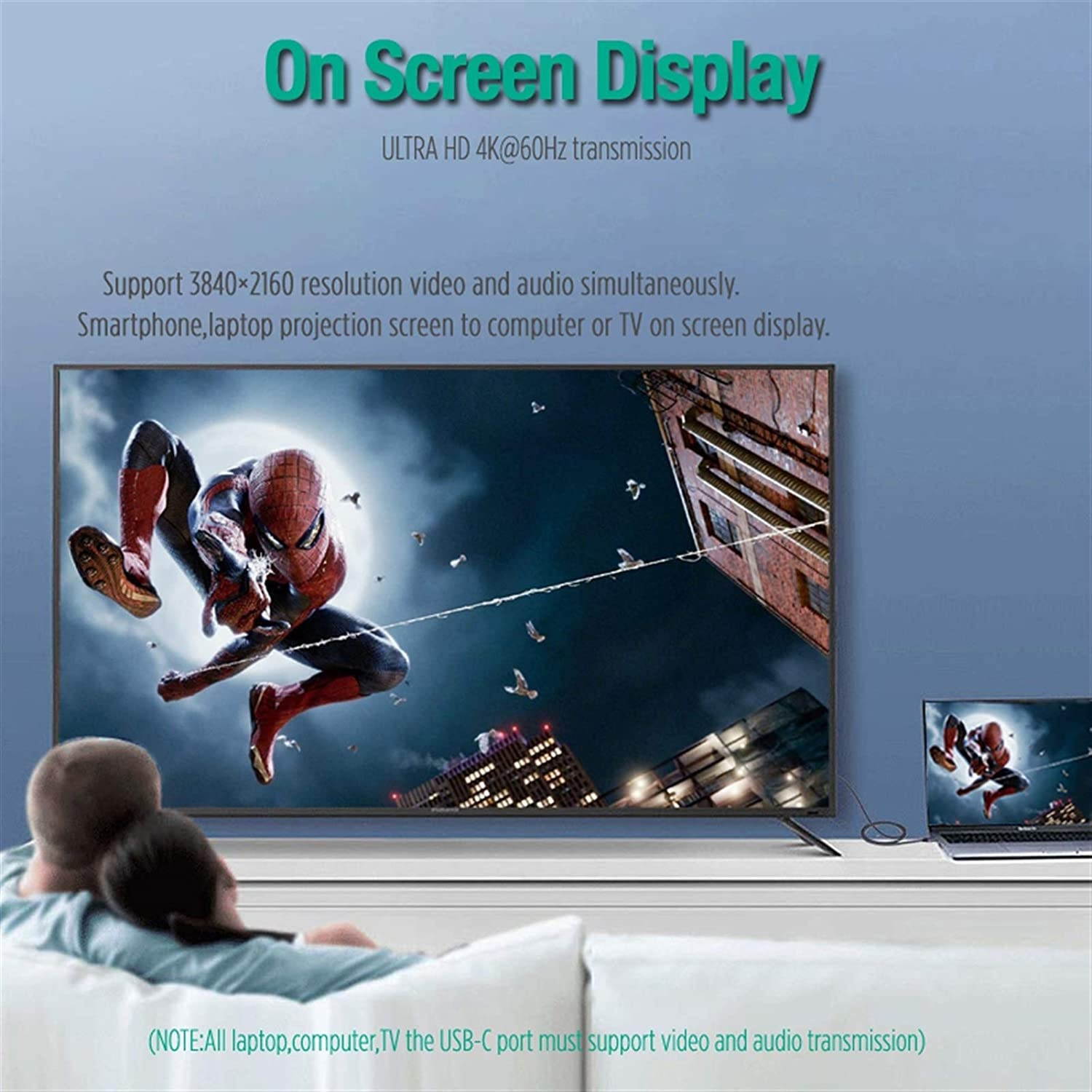 Thunderbolt 3 Cable (2M/6.6Ft) USB-C to USB-C 20 Gbps Data Transfer 100W 20V/5A Fast Charging Compatible with LaptopSmartphoneComputer (Size : 1M)