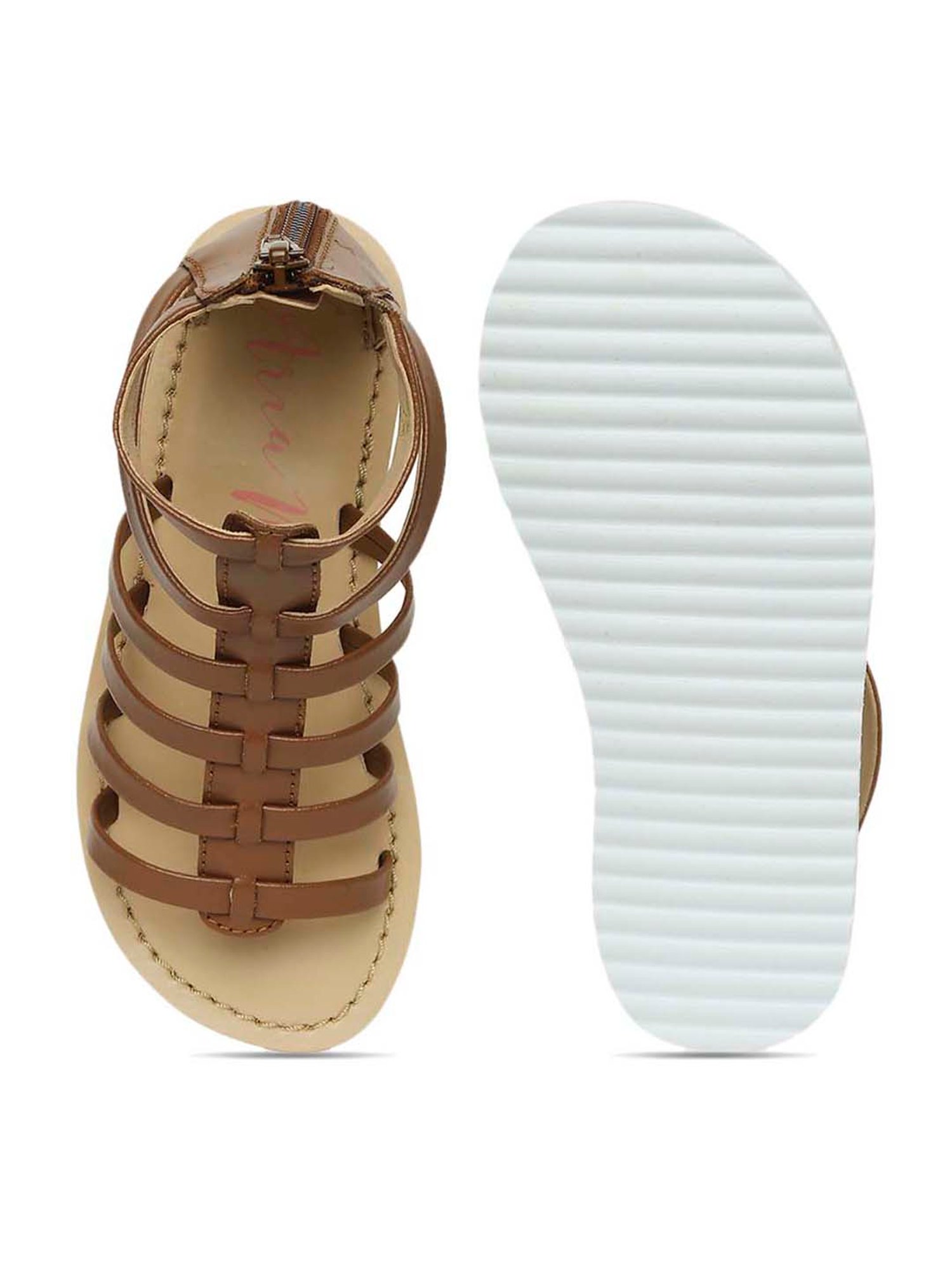 Aria Nica Kids Cognac Ankle Strap Sandals