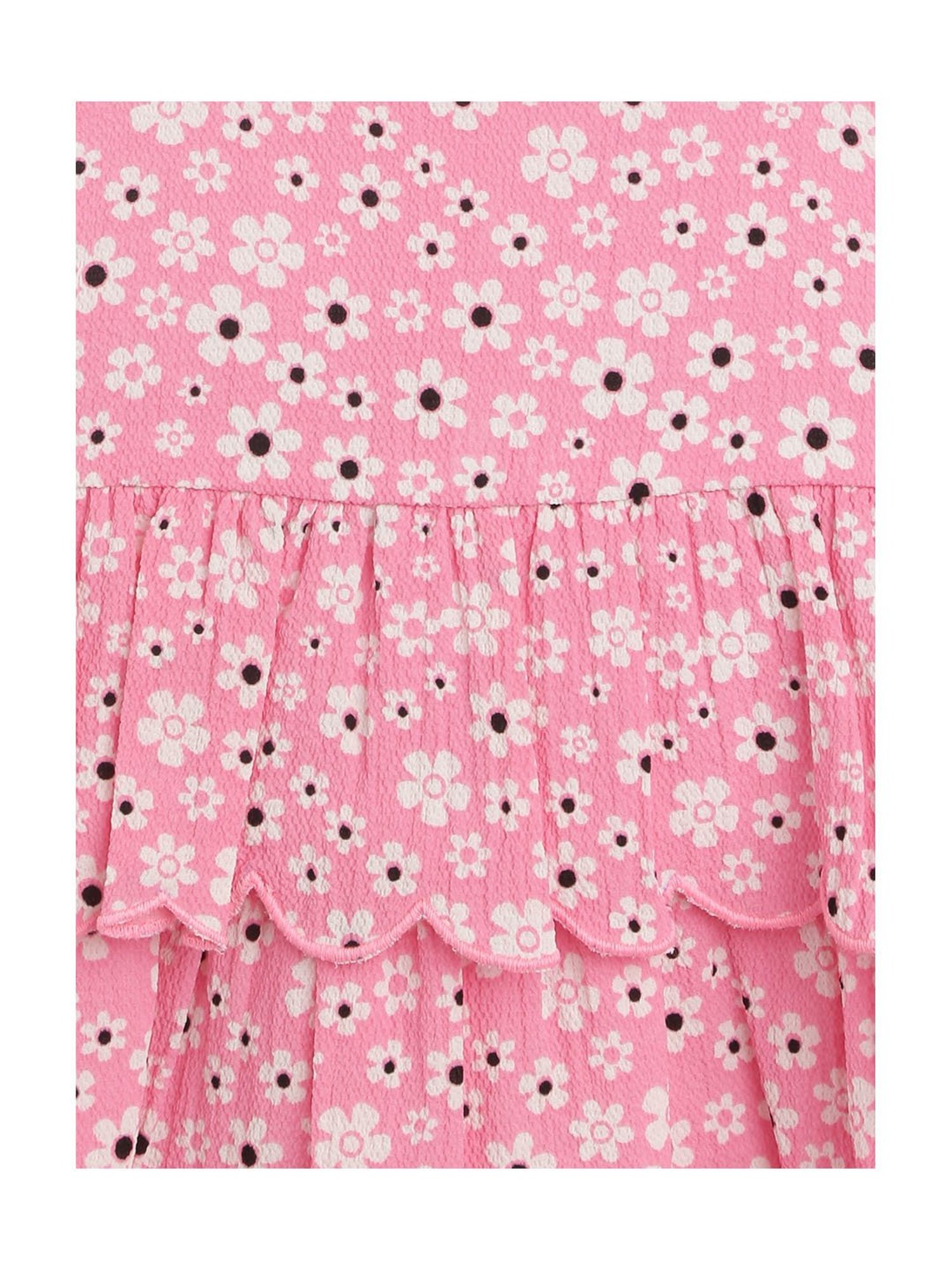 Nauti Nati Kids Pink & White Floral Print Top with Shorts