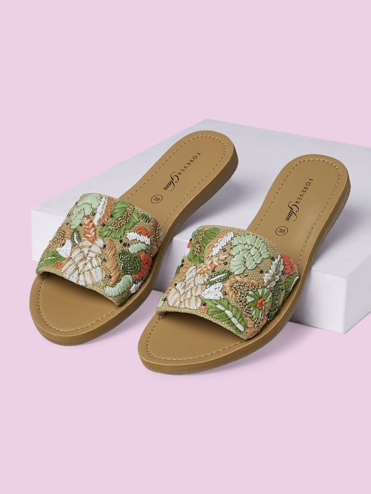 Forever Glam by Pantaloons Women's Multicolor Ethnic Sandals