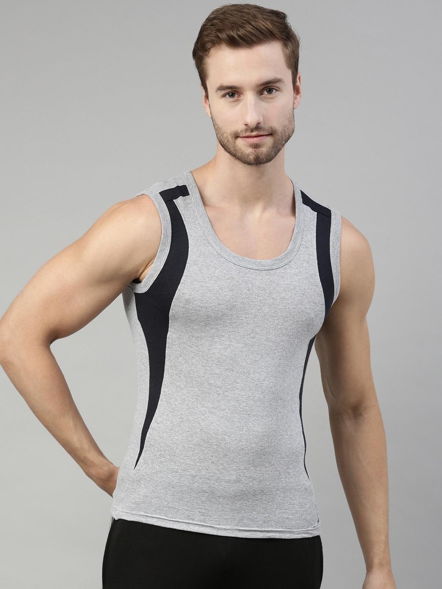 Dixcy Scott Originals Multi Cotton Regular Fit Vest - Pack Of 2